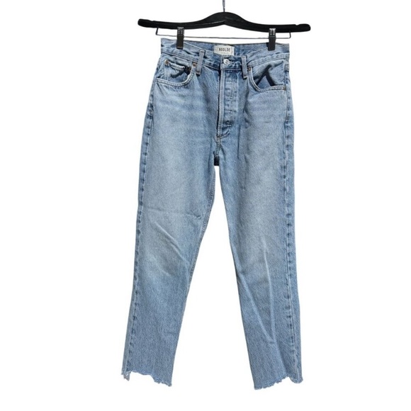 AGOLDE Riley High Rise Straight Crop in Zephyr Style A056D-811, Size 25 - Picture 10 of 12